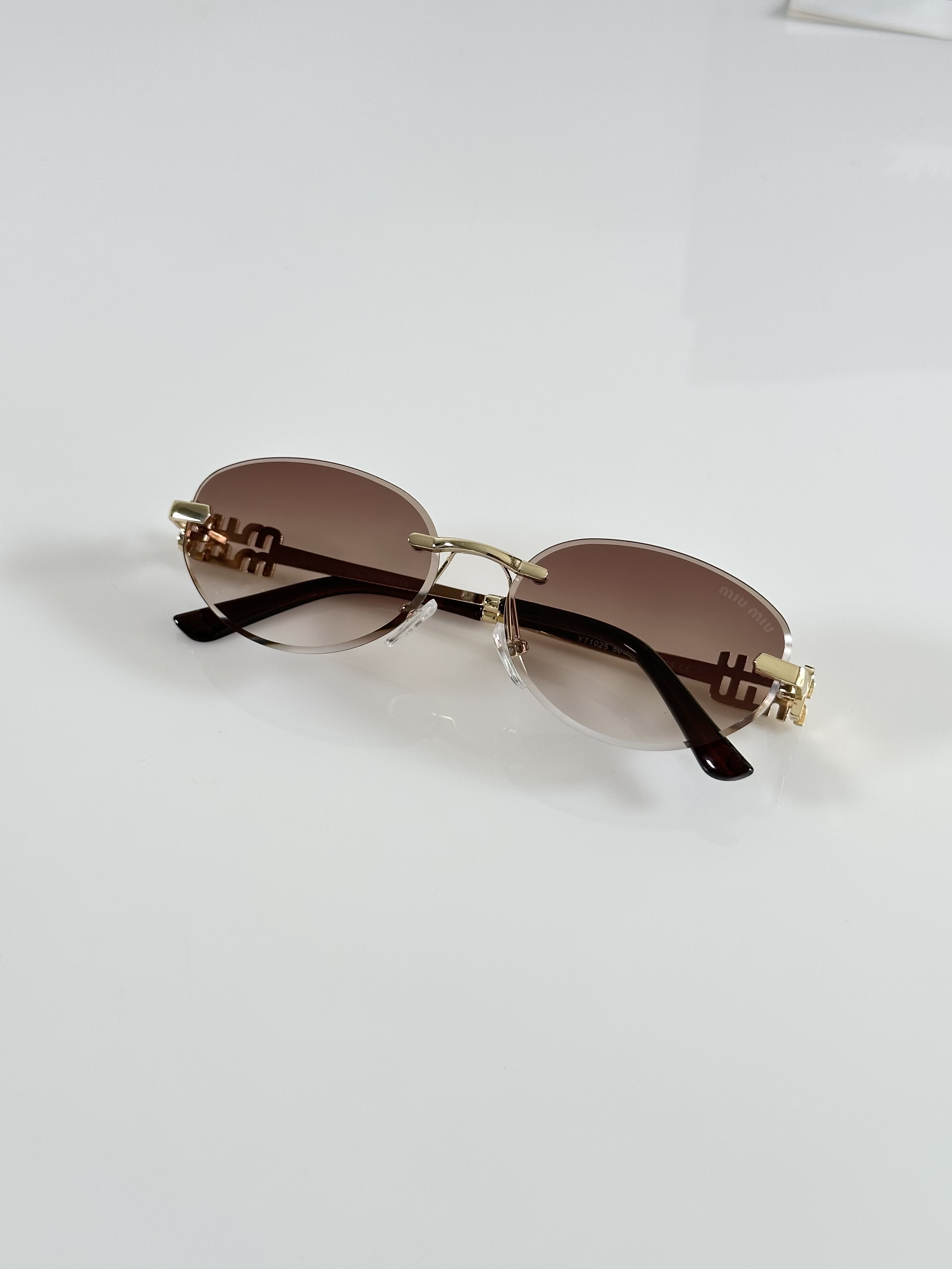Miu Miu WMNS 1025 Gold Brown - Image 3