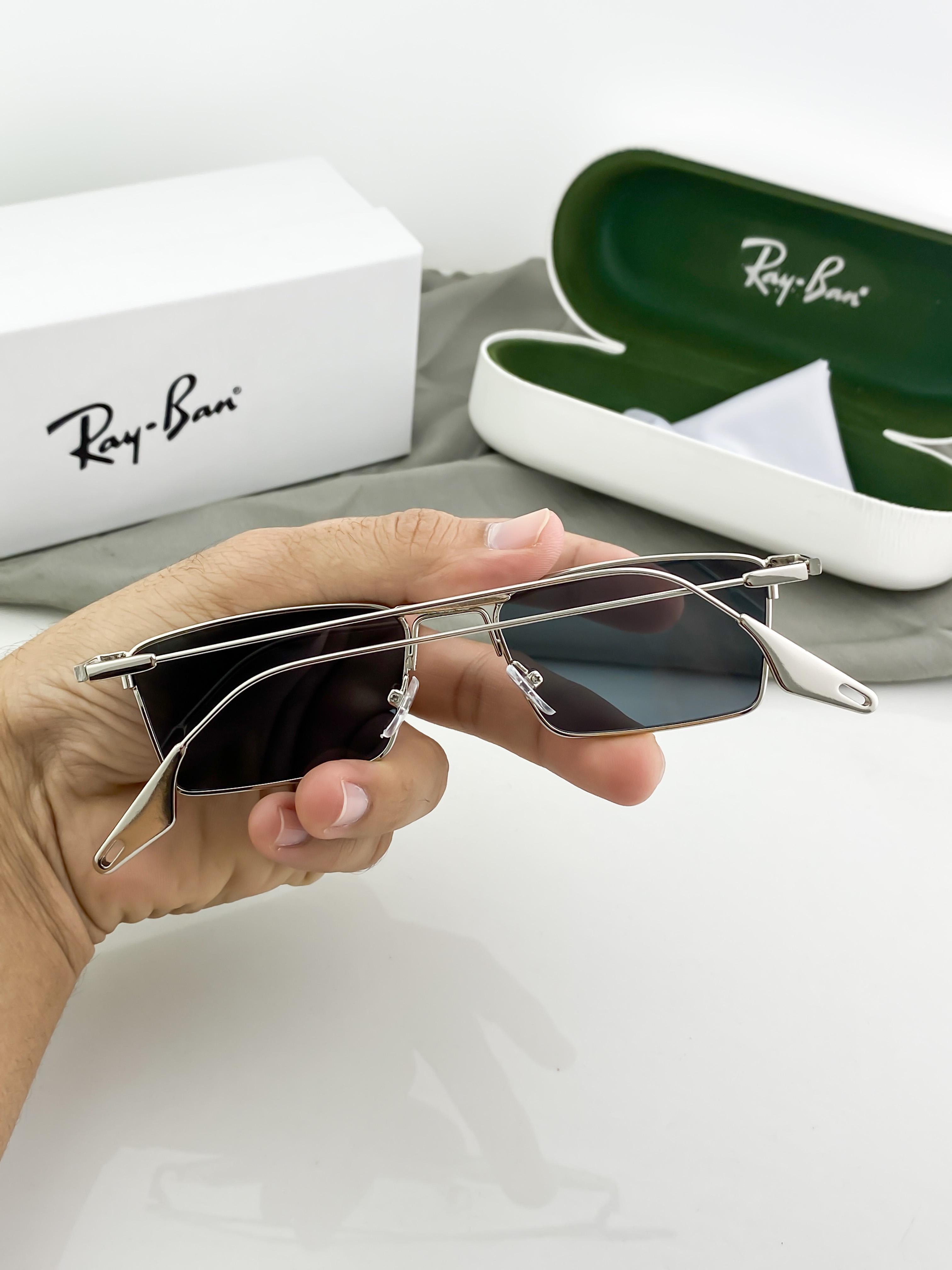 RAYBAN SILVER BLACK 1010 - Image 5