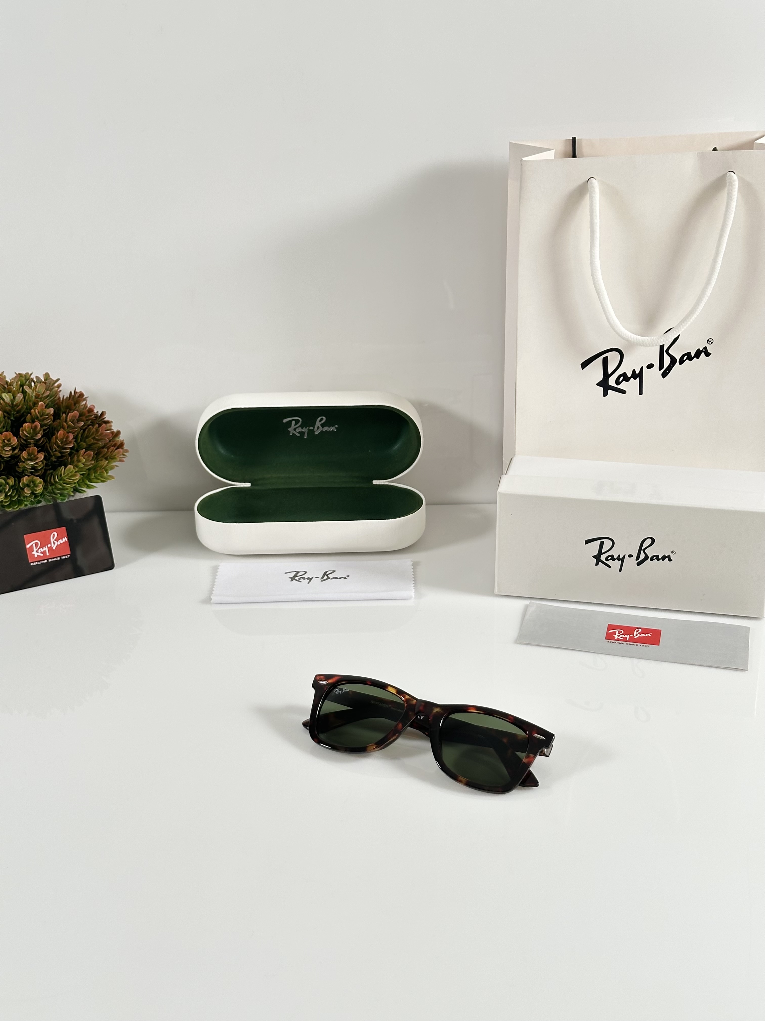 Rayban 2140 Tiger Green GLASS - Image 4