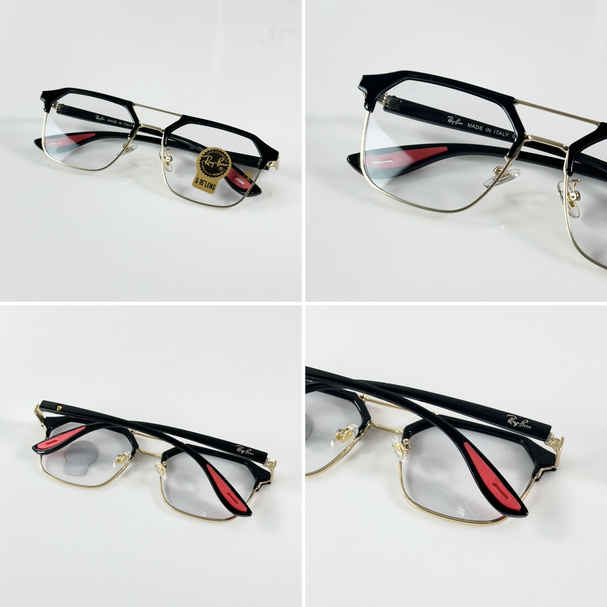 Rayban 04 Gold Black Frame - Image 3