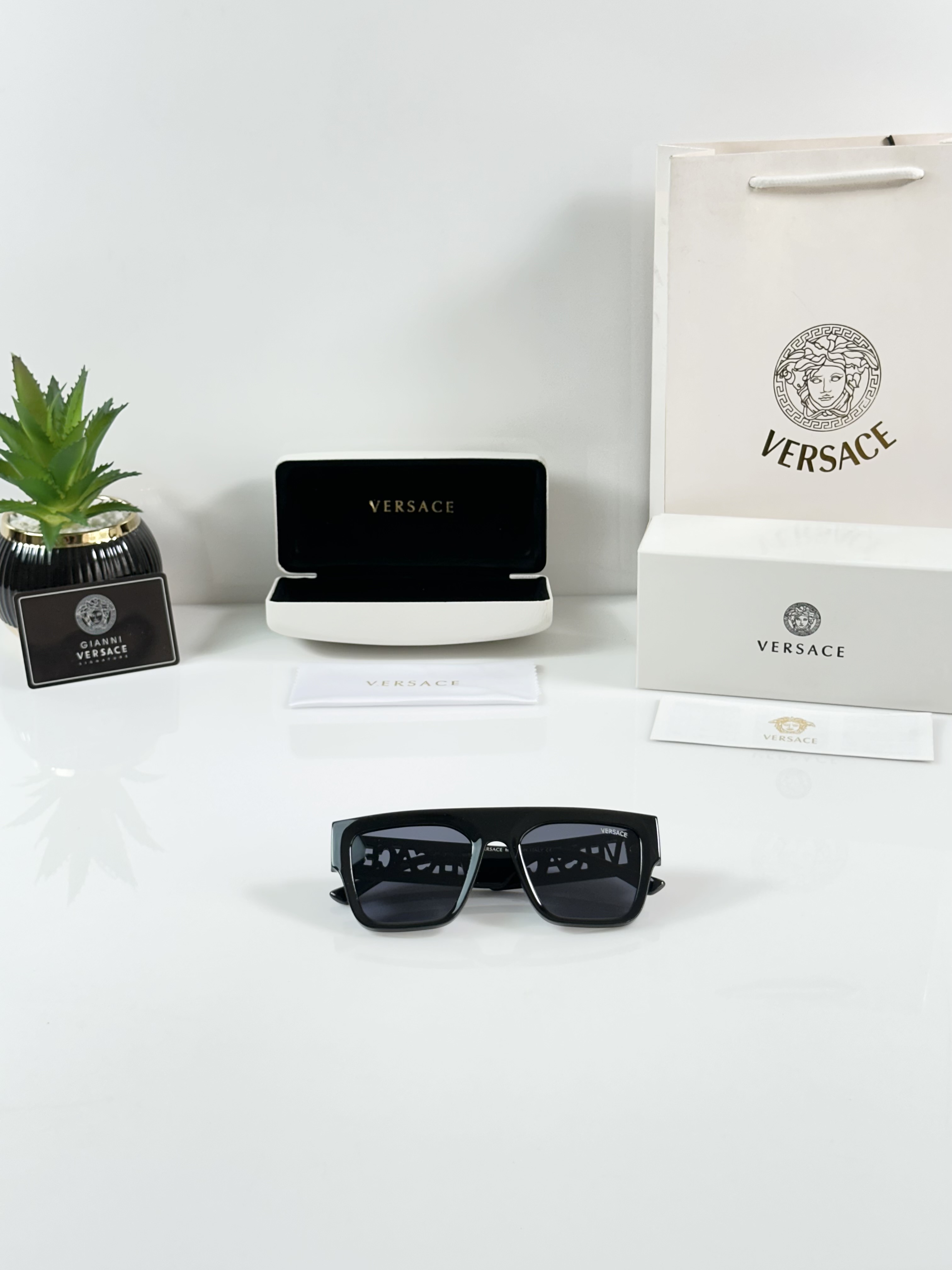Versace 4430 Shine Black Multi - Image 5