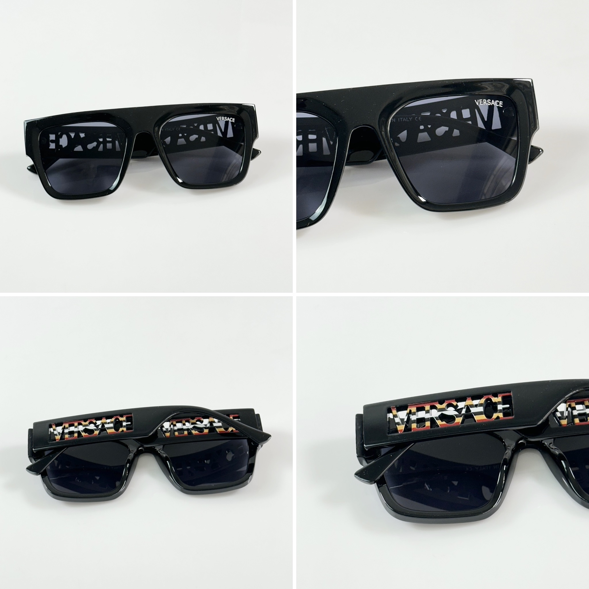 Versace 4430 Shine Black Multi - Image 3