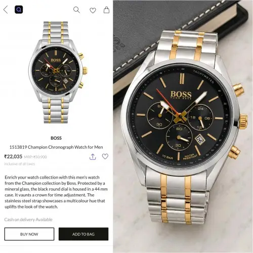 Boss Steer Chronography Watch For Men