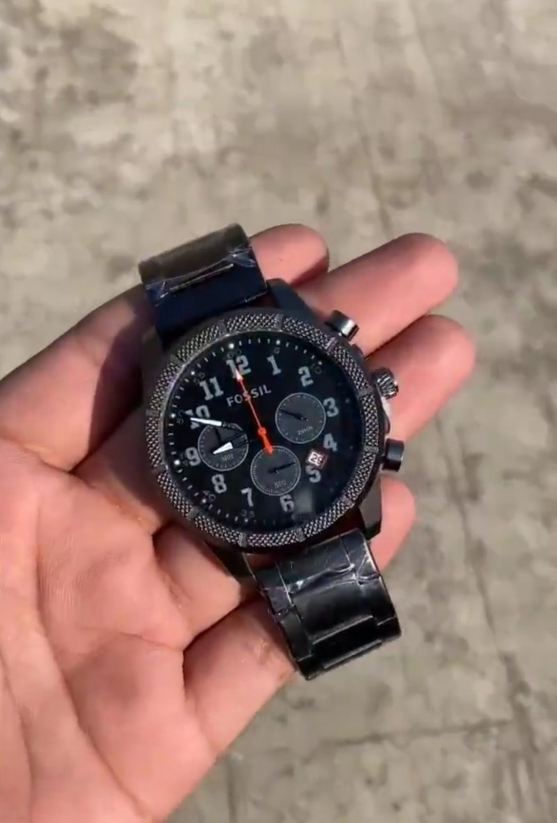 Fosil Round Chronograph Black
