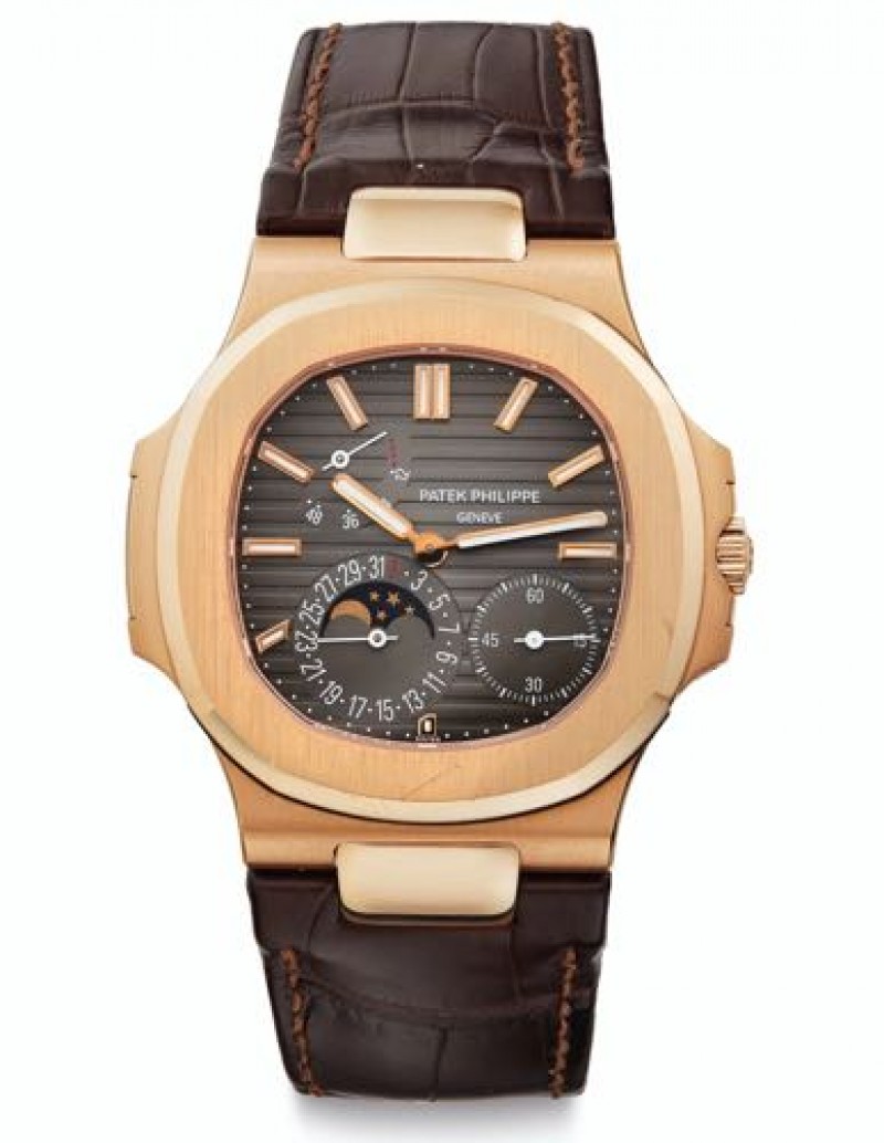 patek philipe power reserve brown leather