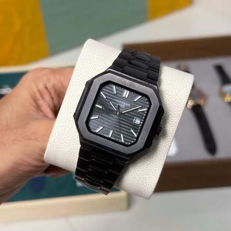 Patek Phillipe Cubitus Stainless Steel Triple Black Dial