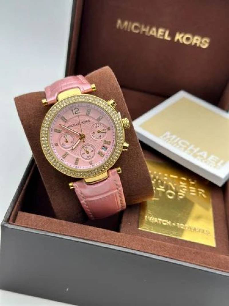 MICHEAL KORS LADIES LEATHER WATCH