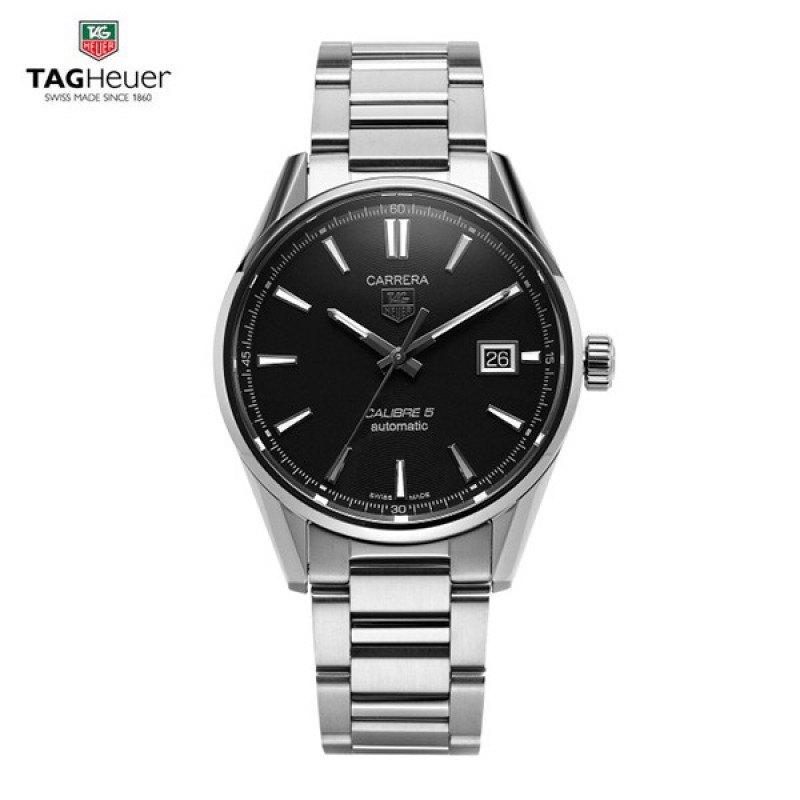 Tag Huer Carrera Calibre 5 Automatic Silver Black