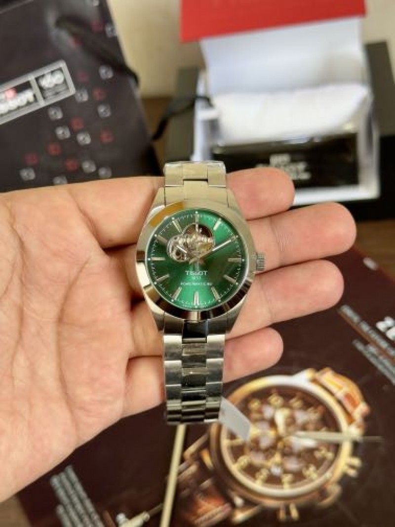 Tisot Powermatic 80 Open Heart Green