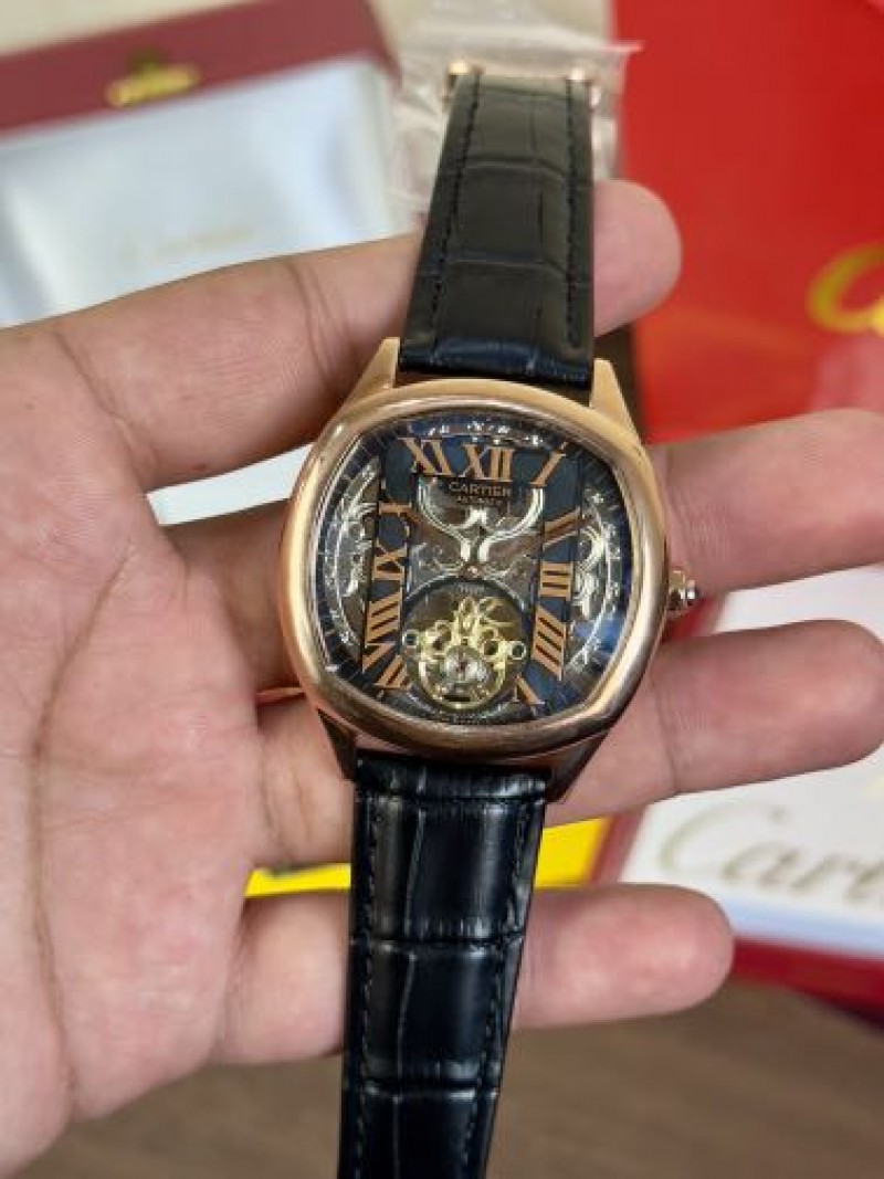 Cartiar Skeleton Tourbillion Black