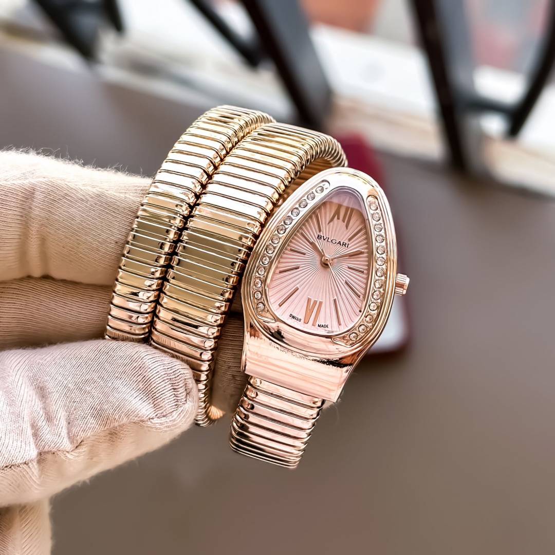 BVLGAR I LADIES ROSE GOLD DAIL WATCH