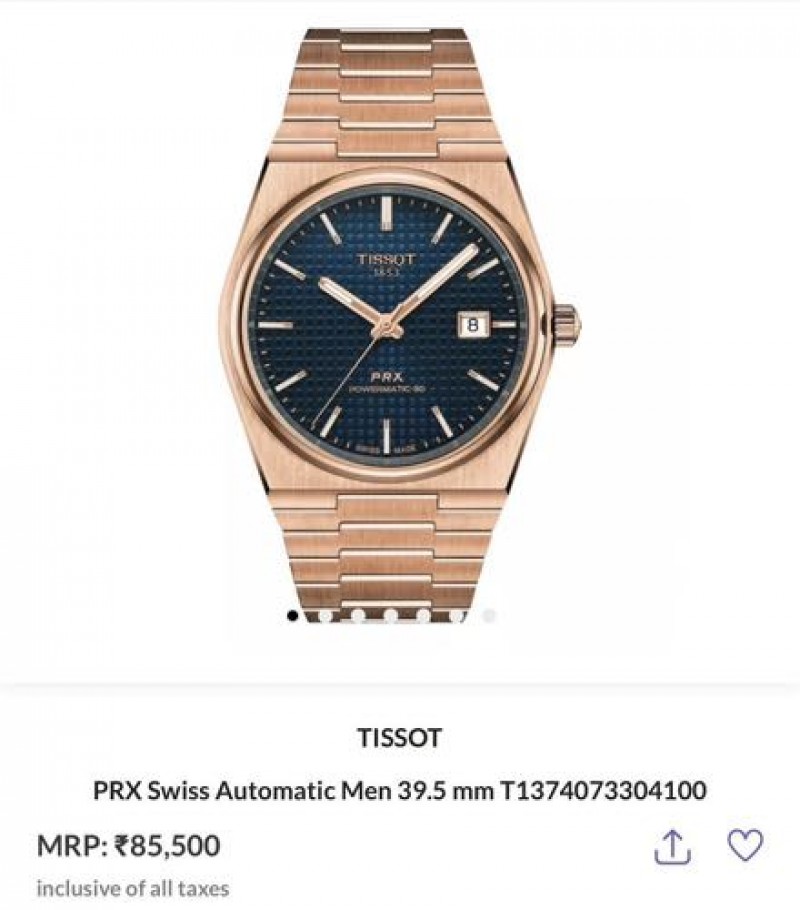 Tisot Prx Powermatic 80 Rose Gold Blue 40mm Authentic Quality With OG Box