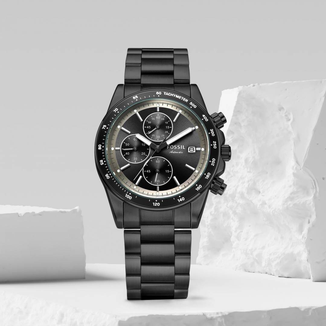 Fosil sports All Chronograph Working Full Black W102