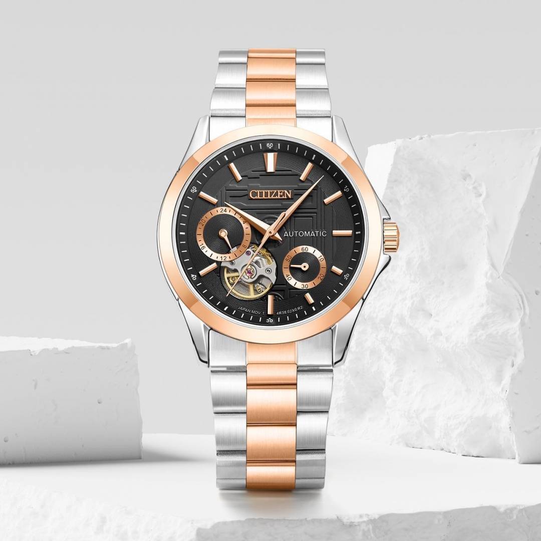 Citizen Rose Gold Black Automatic Premium Quality W105