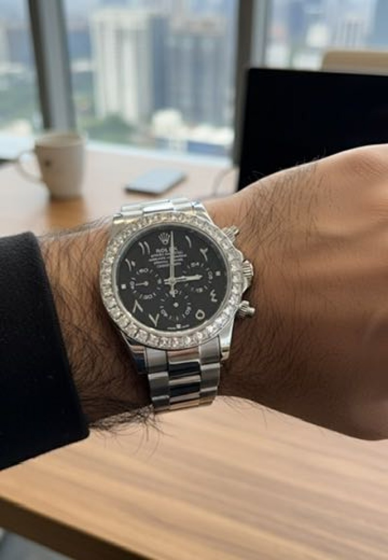 Rollex Oyster Perpetual Daytona Arabic black dial