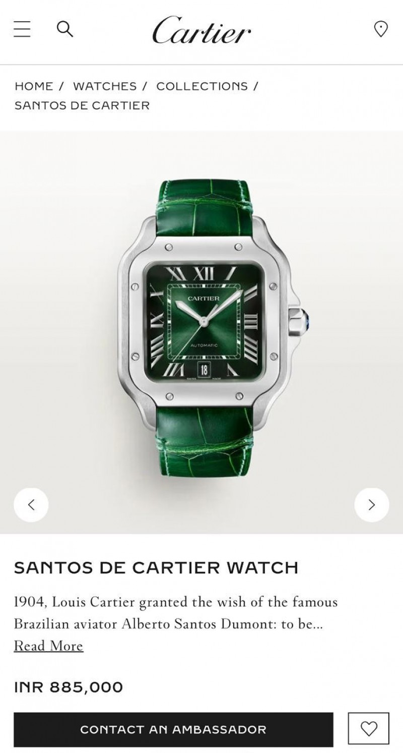 Cartiarr Santos Green Automatic
