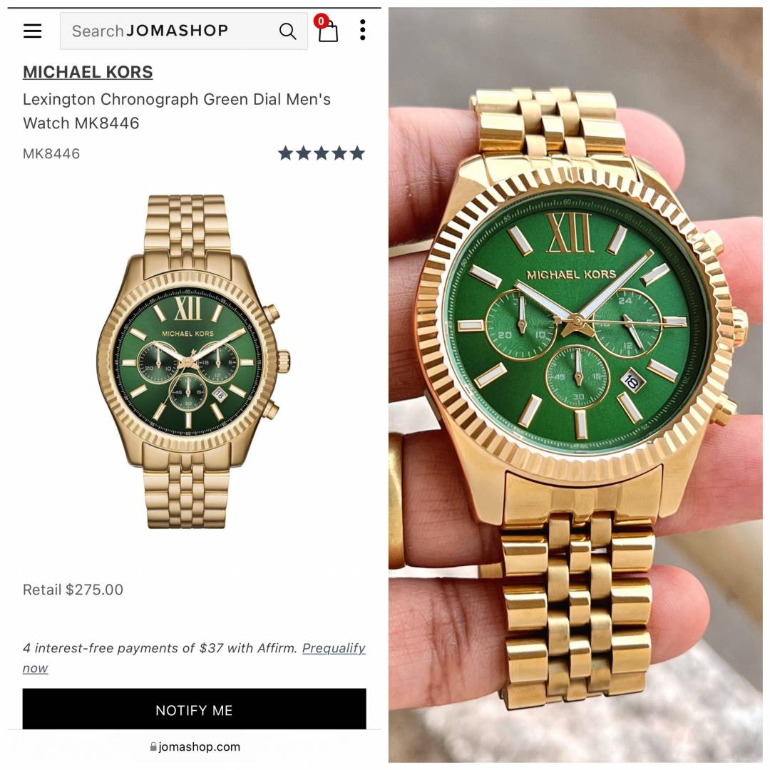 Michael korrs Lexington Premium Gold-Geeen