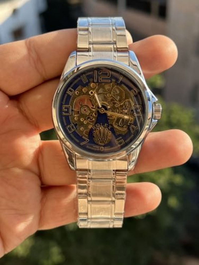 ROLLEX SILVER BLUE AUTOMATIC