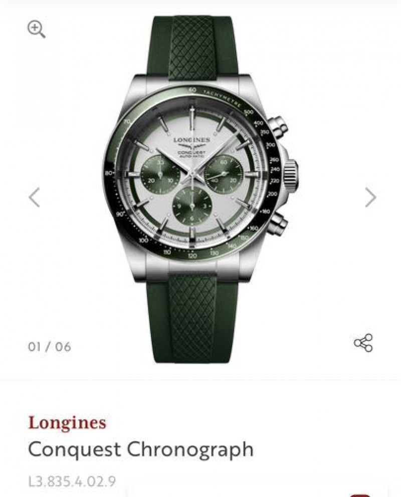 Longinez Conquest Chronograph Green Automatic