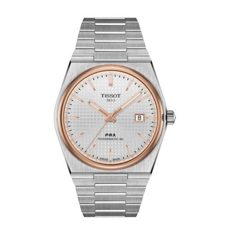 Tisot PRX Powermatic White Rose Gold Premium Automatic Sapphire Glass