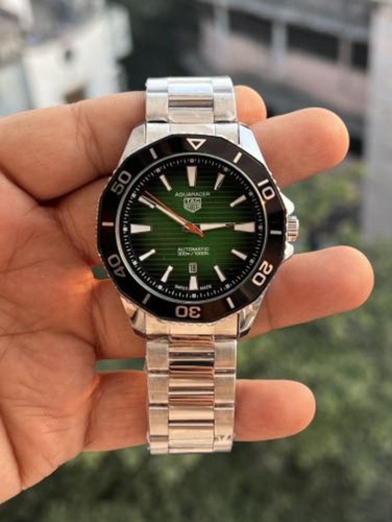 TAG HUER SILVER GREEN
