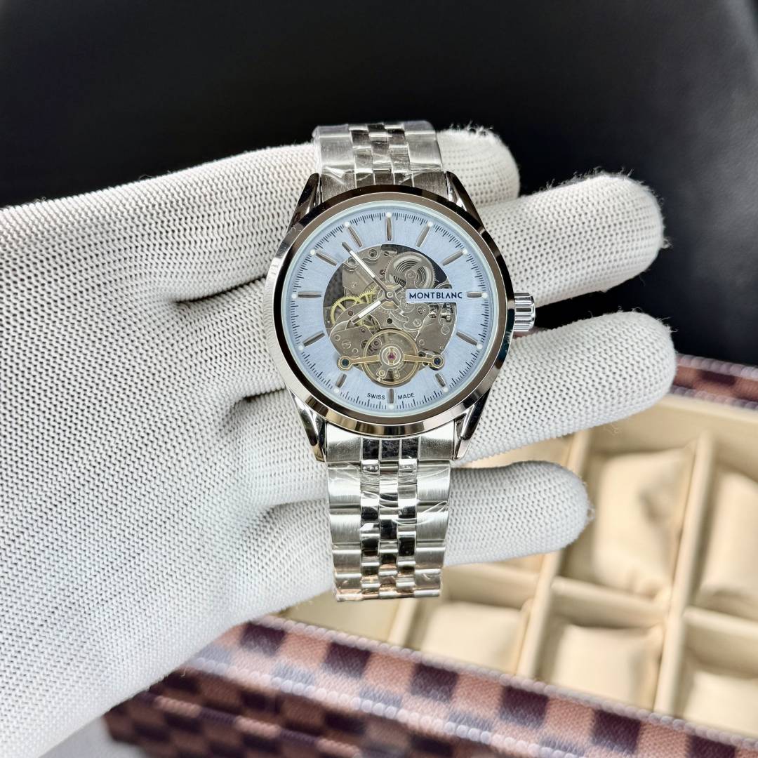 Mont Blanc Automatic Silver Blue