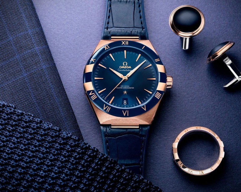 Omeghaa Constellation Blue Rose Gold