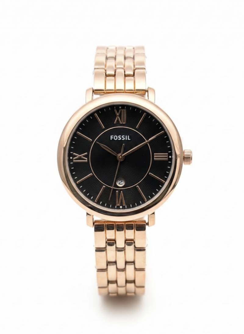 Fossiil Women Rosegold Black Dial