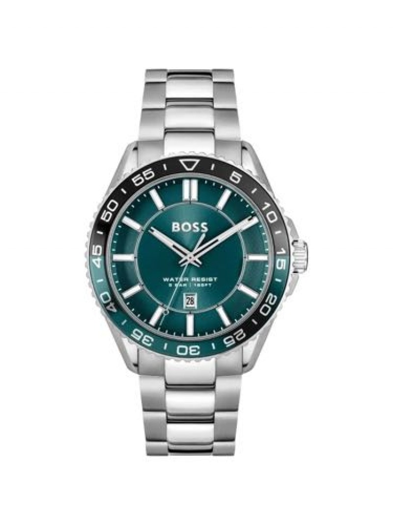 Hugo Bos Runner Silver Green Authentic Store Quality
