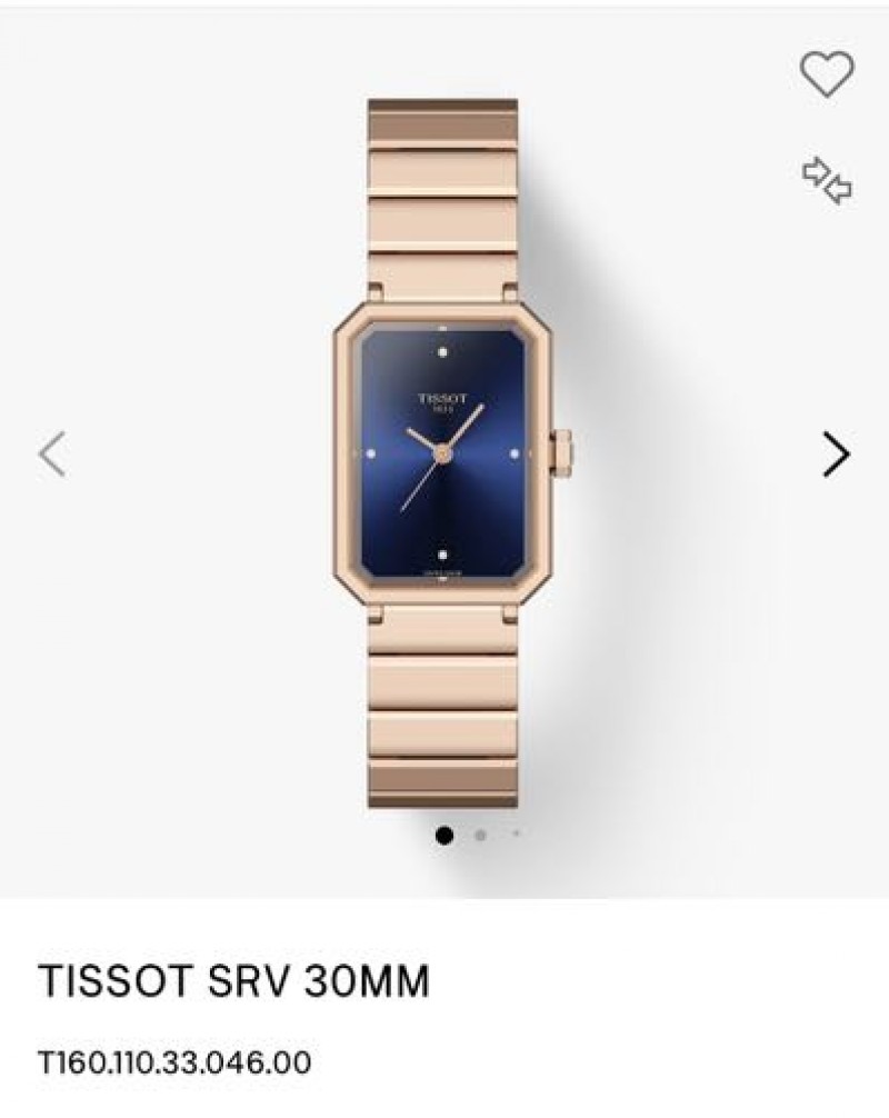 Tisot Srv 30mm Rose Gold Blue Authentic Store Quality