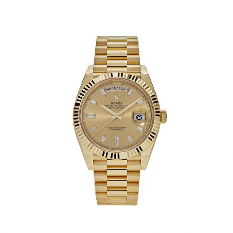 Rollex Day Date Gold Diamond Initials