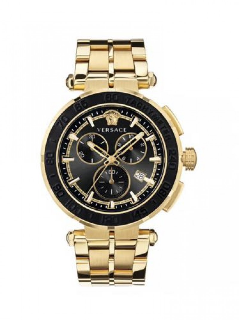 Versace Greca Chronograph Gold Black