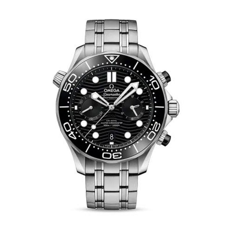 Omegha Seamaster 300m Co Axial Chronograph Silver Black