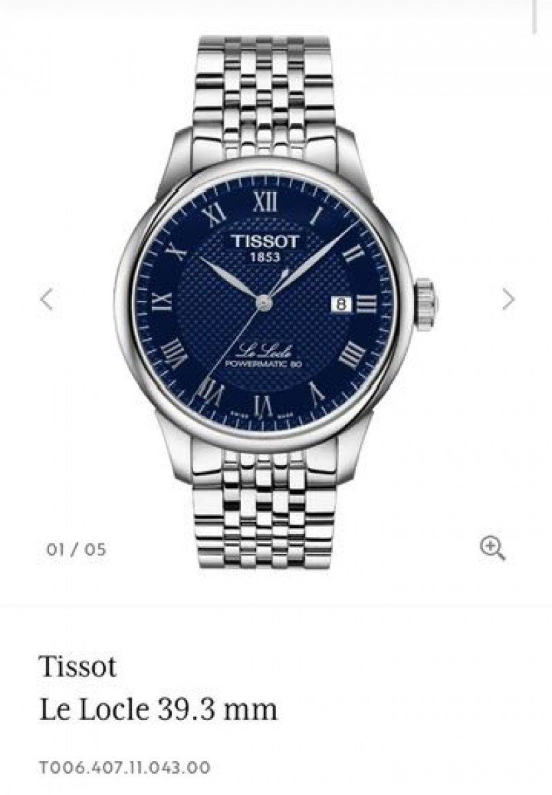 Tisot Le Locle Blue Authentic Store Quality