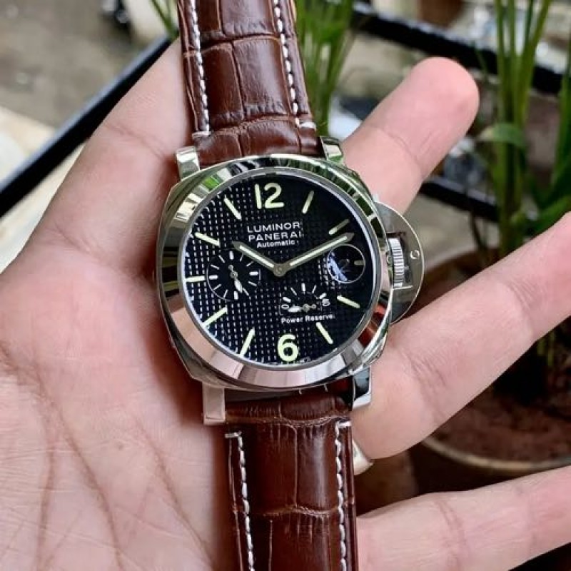 Luminor Panerai Power reserve Brown Silver