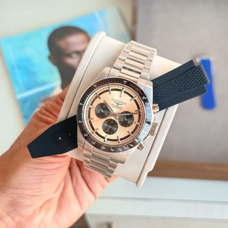 Longinez Conquest Chronograph Automatic With Extra Silicone Strap