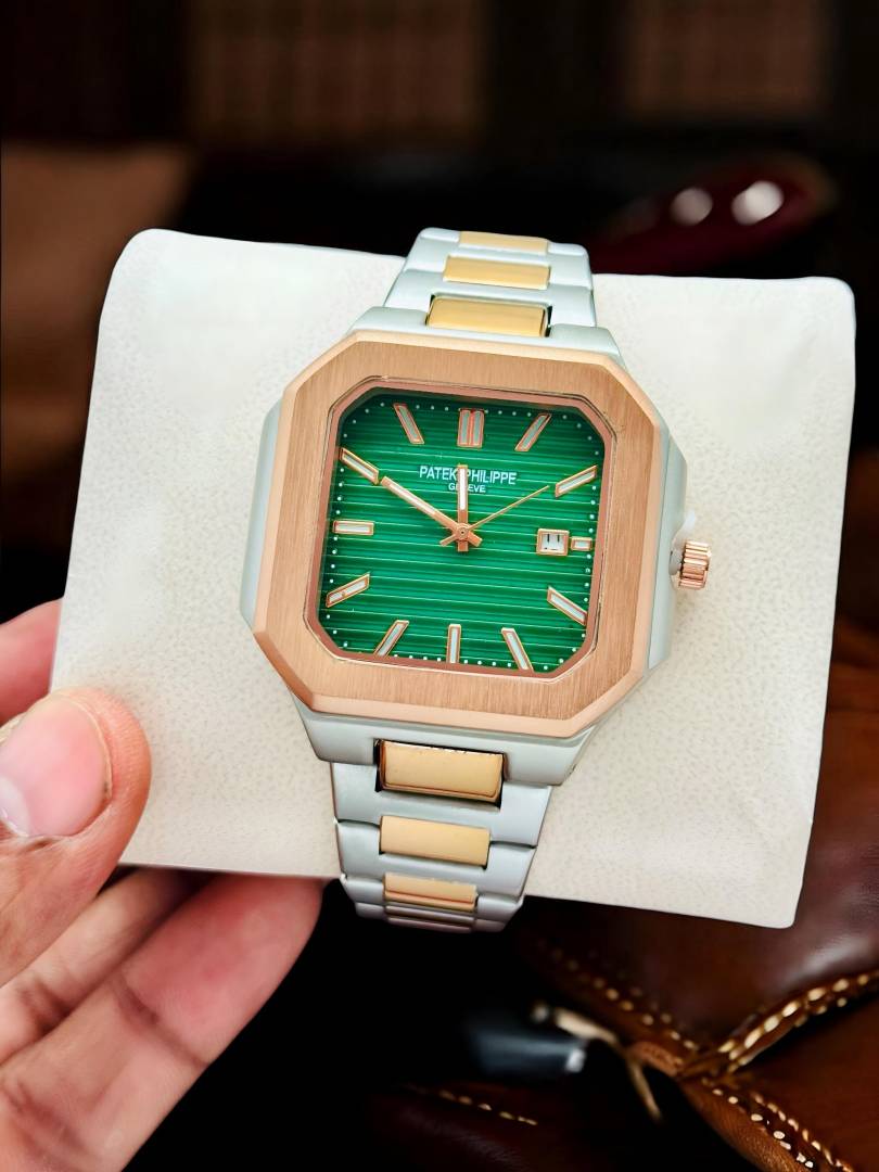 Patek Phillippe Geneve Square Twotone Green