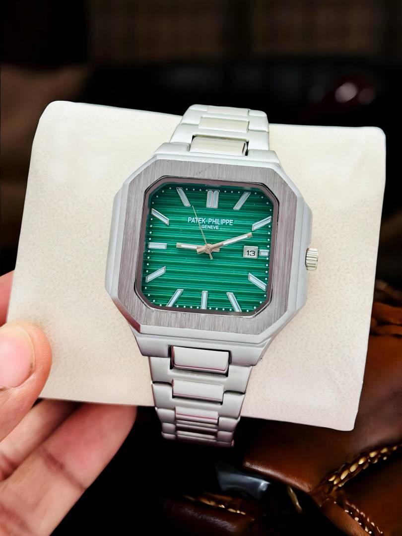 Patek Phillippe Geneve Square Green Silver