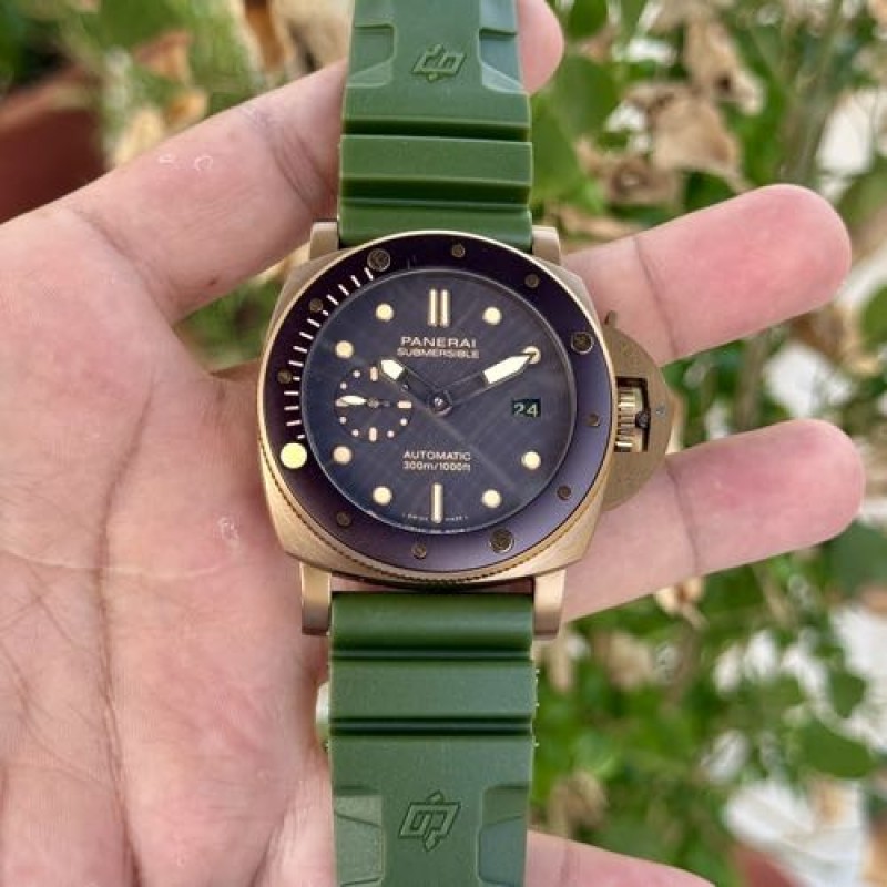 Panerai Submersible Bronzo Green Strap