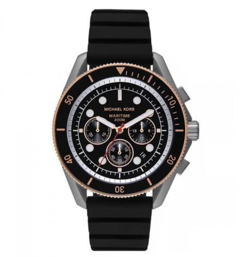 Micheal Kors Maritime Chronograph Black Authentic Store Quality