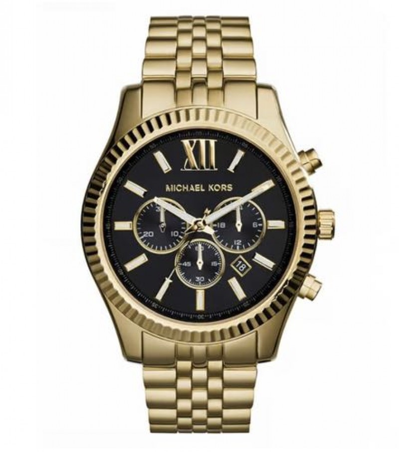 Micheal Kors Lexington Chronograph Gold Authentic Store Quality
