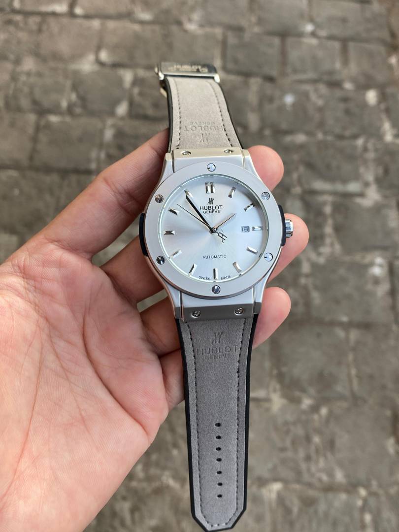 Hublot Automati c back open leather