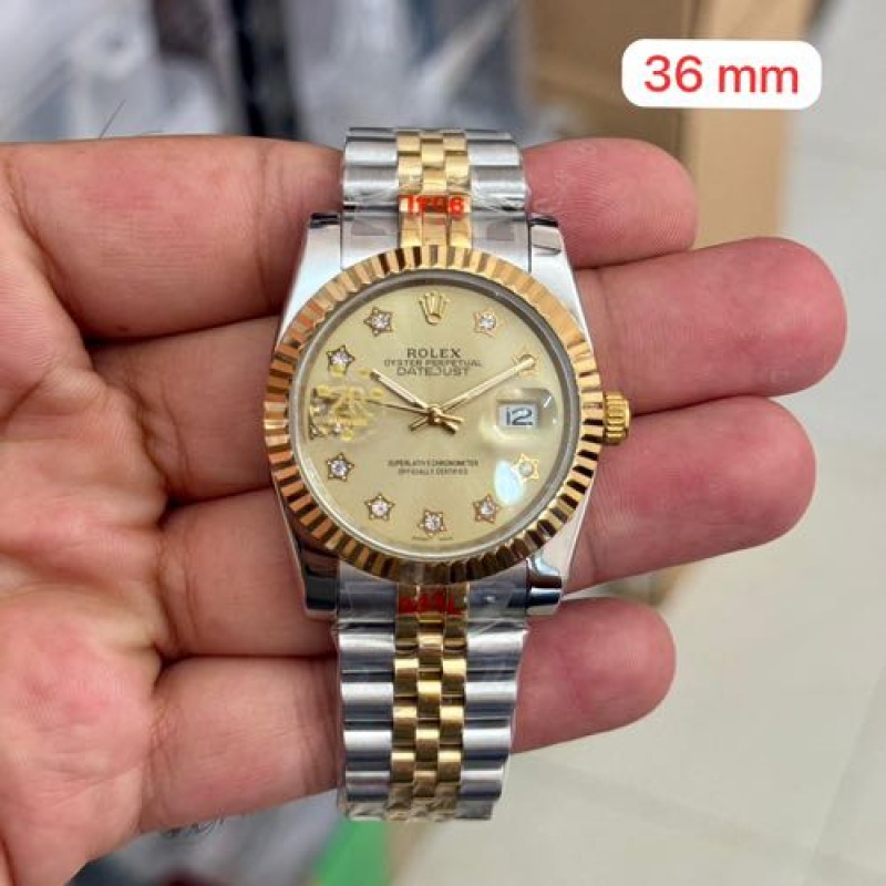 Rollex Date Just Silver Gold 36mm
