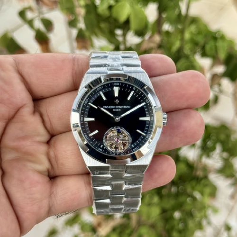 Vacheron Constentin Overseas Tourbillion Silver Black Semi ETA