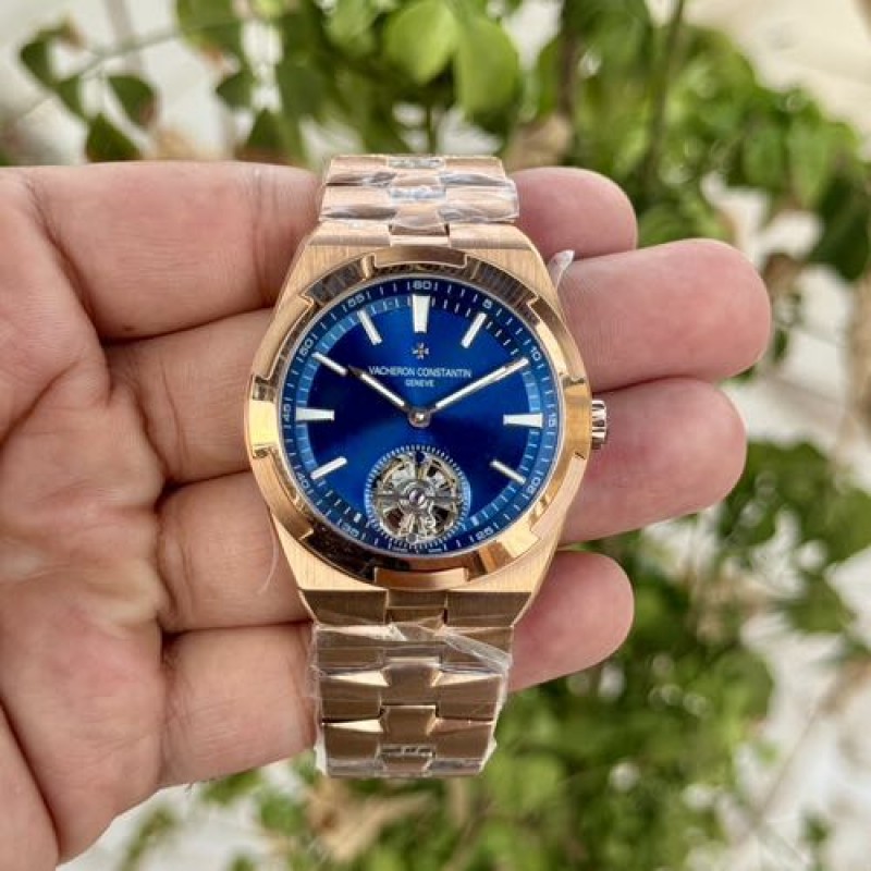 Vacheron Constentin Overseas Tourbillion Rose Gold Blue Semi ETA