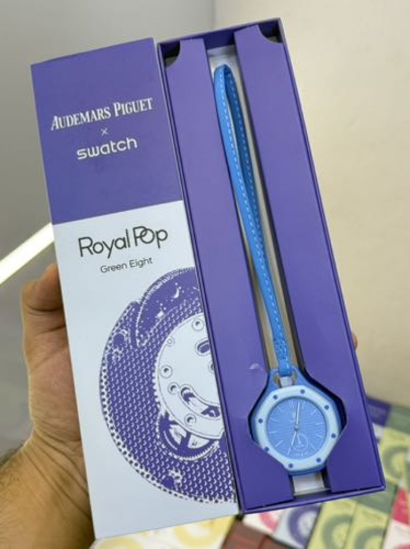 audemar piguet x swach royal pop with box