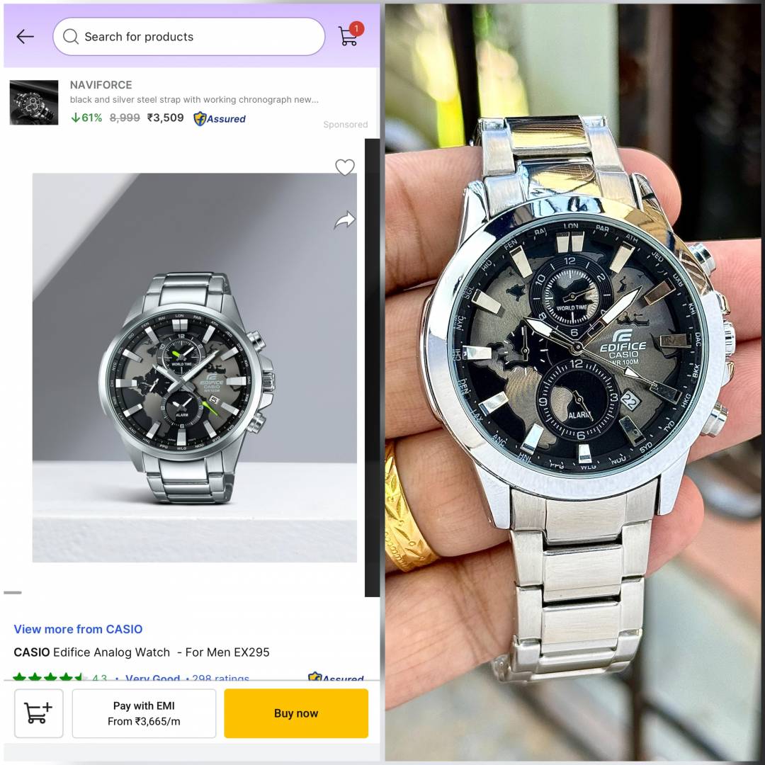 CASIO EDIFICE WORLD MAP WATCH