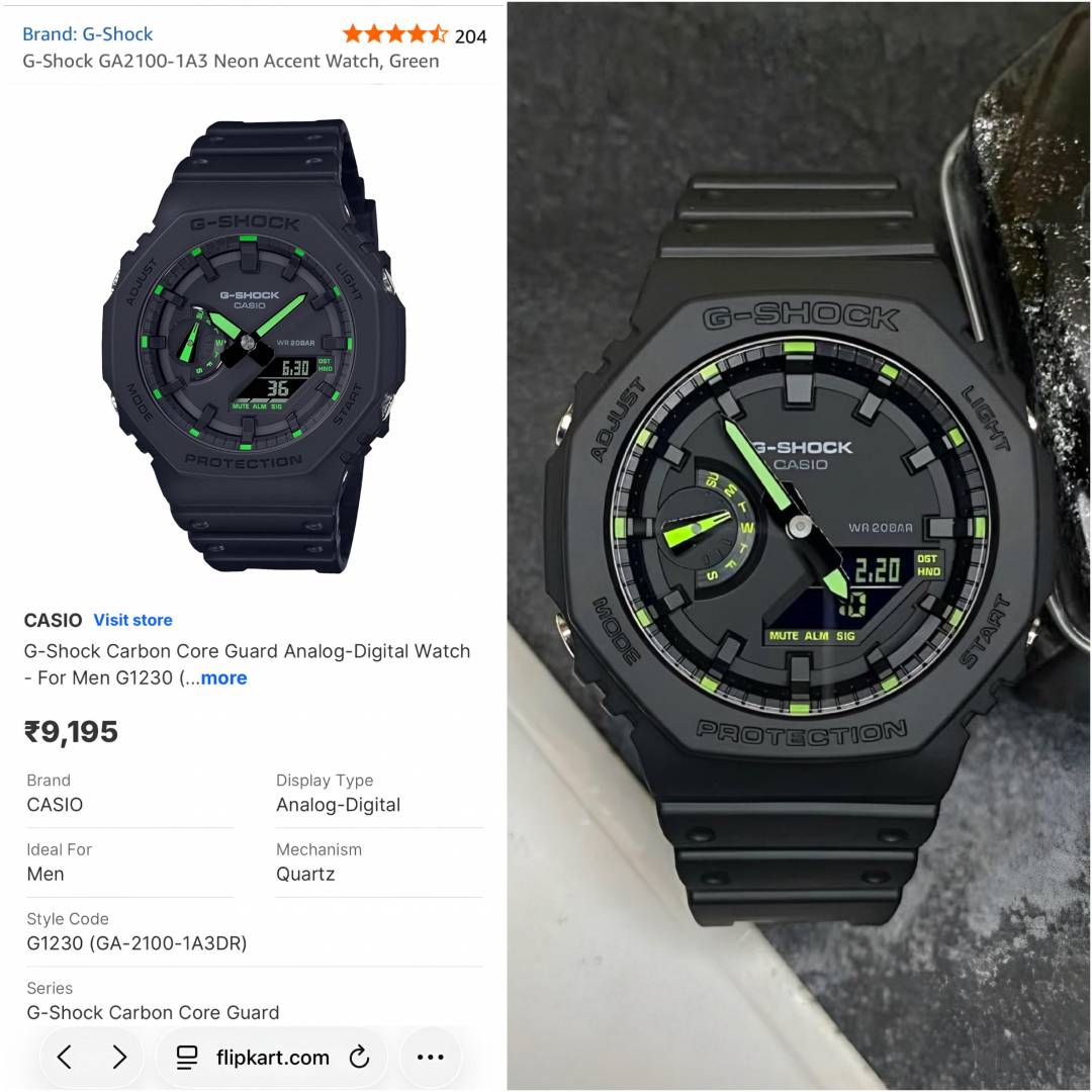 G-shock Casio Carbon CoreGaurd Watch