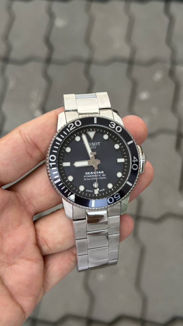 Tissoo t SCASTAR automatic back opne silver blue
