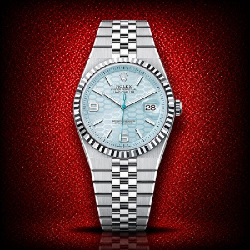 Rollex Land Dweller Silver Blue 40MM